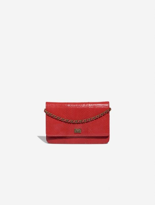 Pre-owned Chanel bag Wallet On Chain Python Red Red | Sell your designer bag on Saclab.com