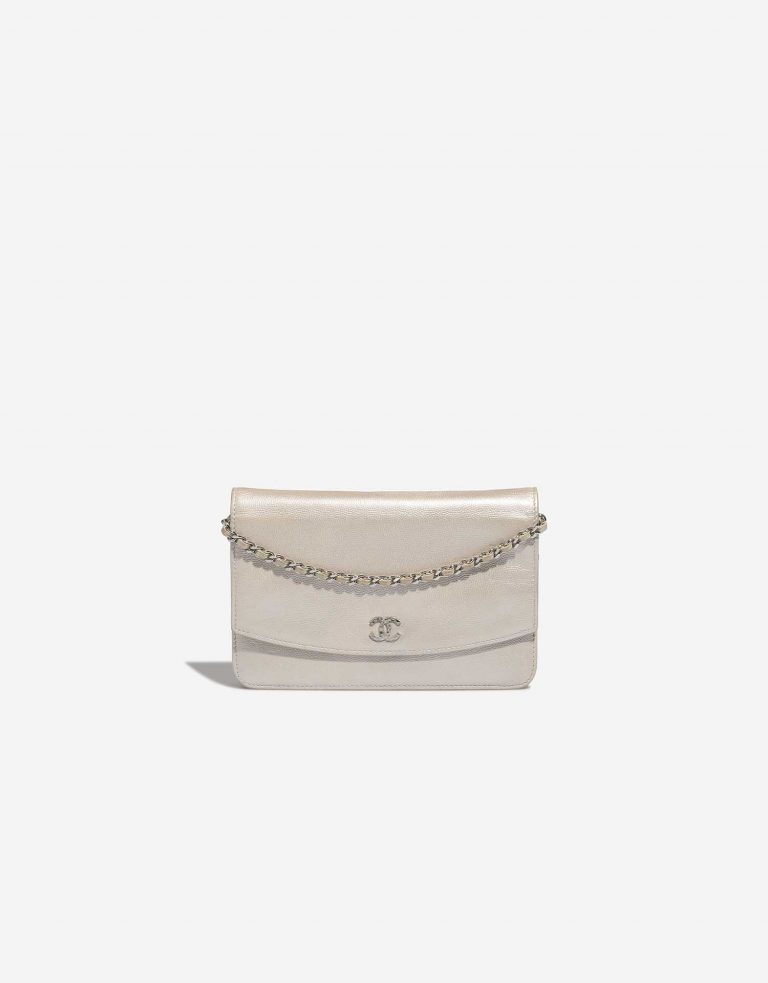 Chanel Timeless Wallet On Chain Caviar Shiny Champagne Front | Sell your designer bag