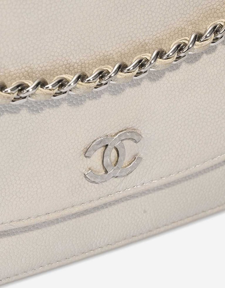 Chanel Timeless Wallet On Chain Caviar Shiny Champagne Closing System | Sell your designer bag