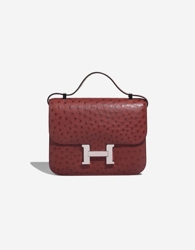 Pre-owned Hermès bag Constance 24 Ostrich Rouge H Red | Sell your designer bag on Saclab.com