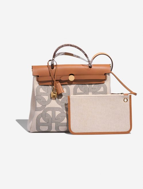Hermès Herbag 31 GrisMeyer-Ecru-Beige-Nature Front  | Sell your designer bag on Saclab.com