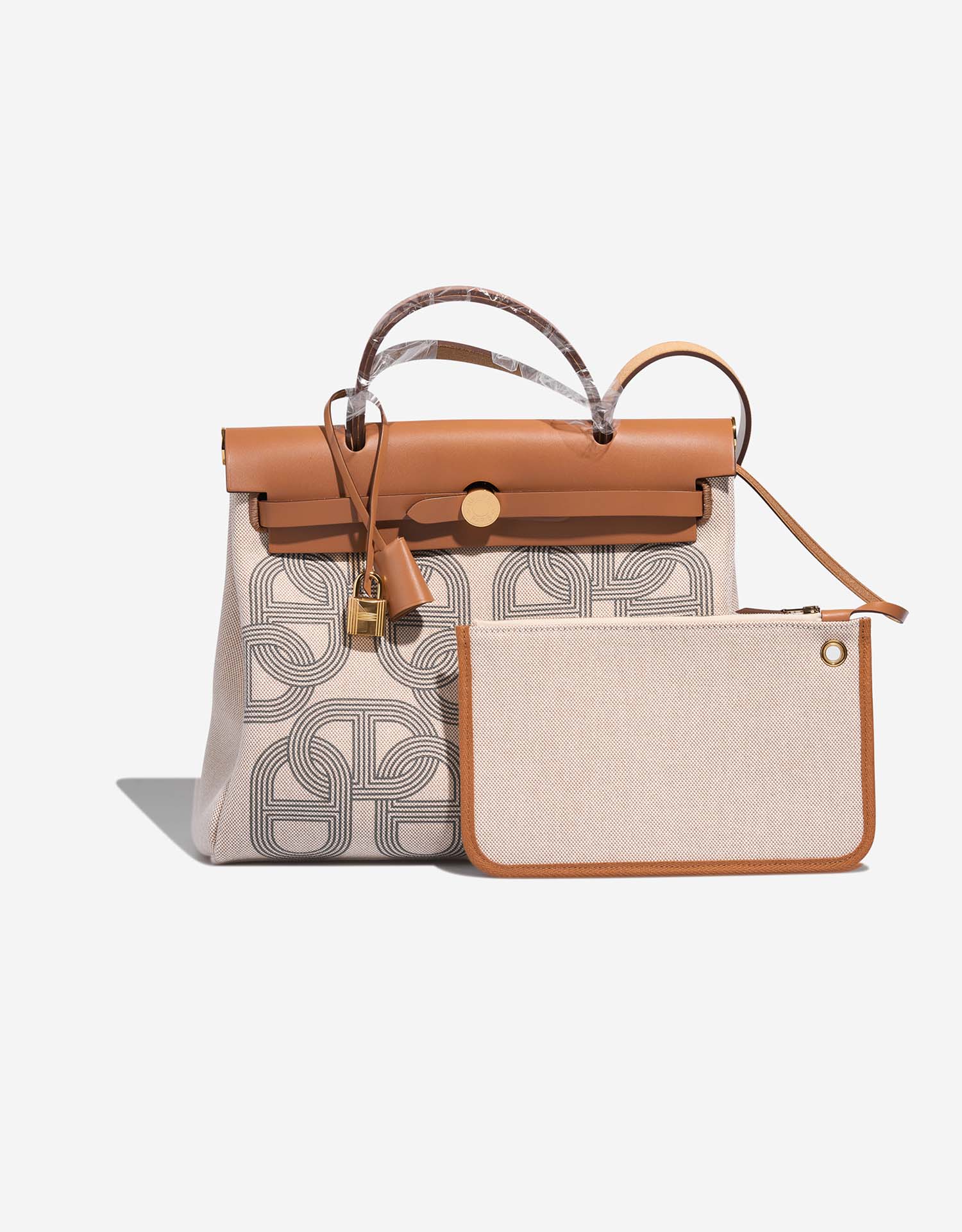 エルメス上級者 24番地のサーキット刺繍の限定版Hermes Herbag31 Hermès Herbag Circuit 24 31 Toile / Vache Hunter Gris Meyer