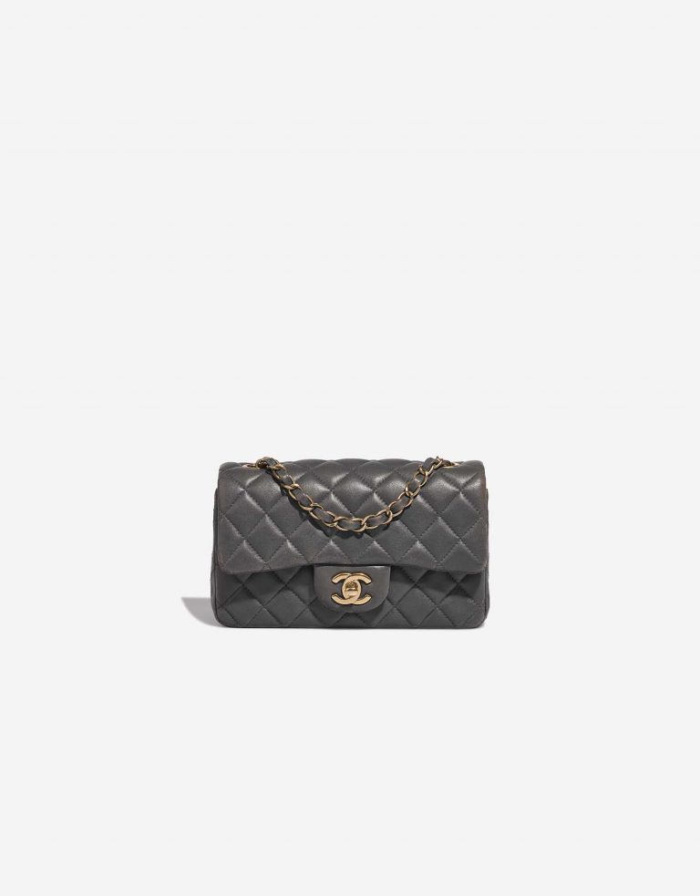 Chanel Timeless Mini Rectangular Lamb Anthracite Front | Sell your designer bag