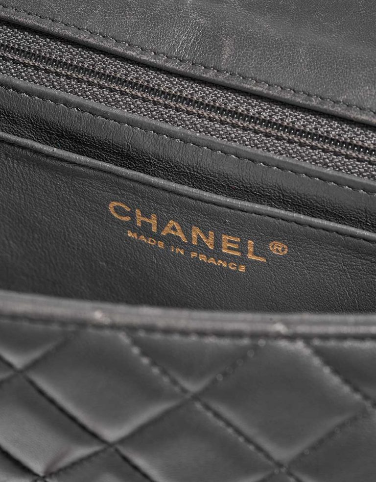 Chanel Timeless Mini Rectangular Lamb Anthracite Logo | Sell your designer bag