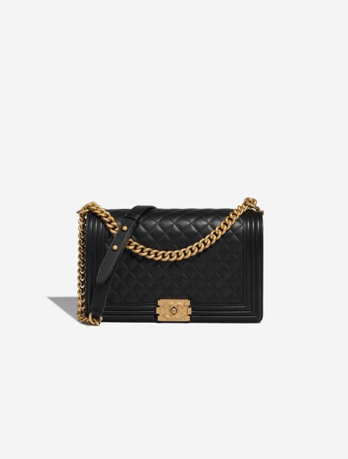 Chanel Boy NewMedium Black Front  | Sell your designer bag on Saclab.com