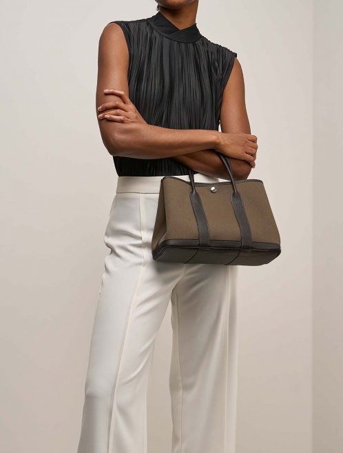 Hermès GardenParty 30 Ebene-Toundra Front  | Sell your designer bag on Saclab.com