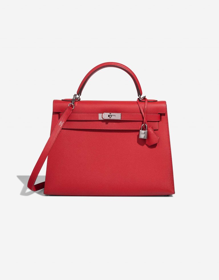 Hermès Kelly 32 RougeCasaque Front  | Sell your designer bag on Saclab.com