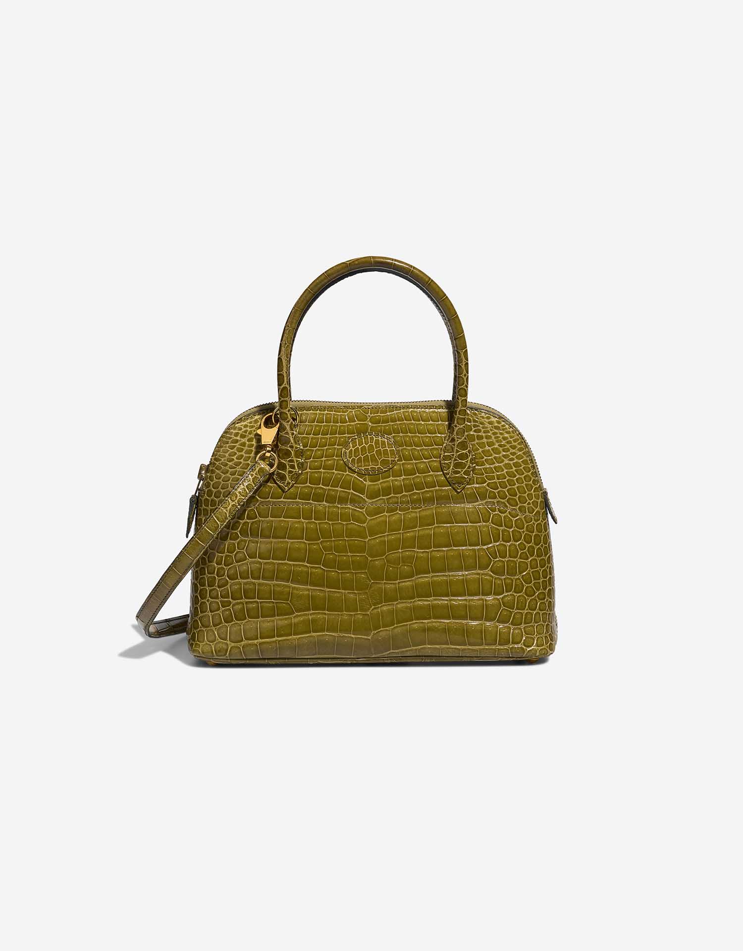 Hermès Bolide 27 Porosus Crocodile Vert Anis SACLÀB