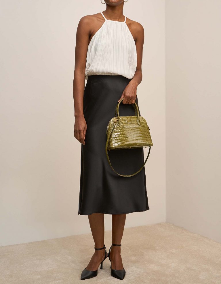 Hermès Bolide 27 VertAnis on Model | Sell your designer bag on Saclab.com