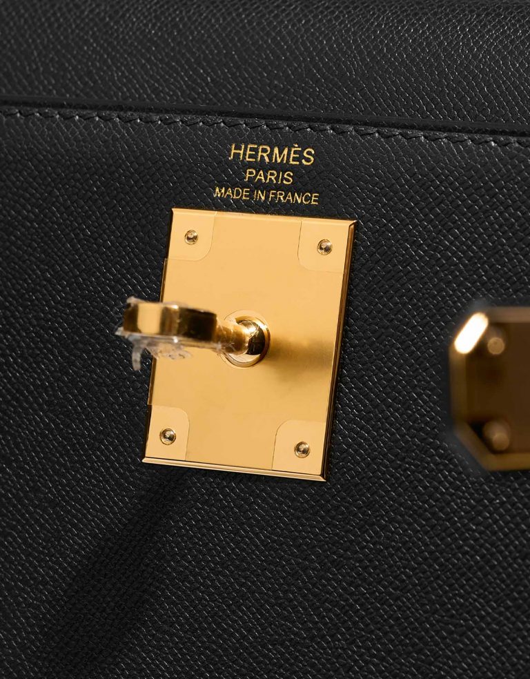 Hermès Kelly 28 Black Logo  | Sell your designer bag on Saclab.com