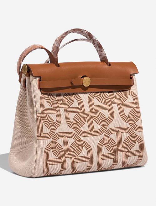 Hermès Herbag 31 Fauve-Ecru-Beige Side Front  | Sell your designer bag on Saclab.com