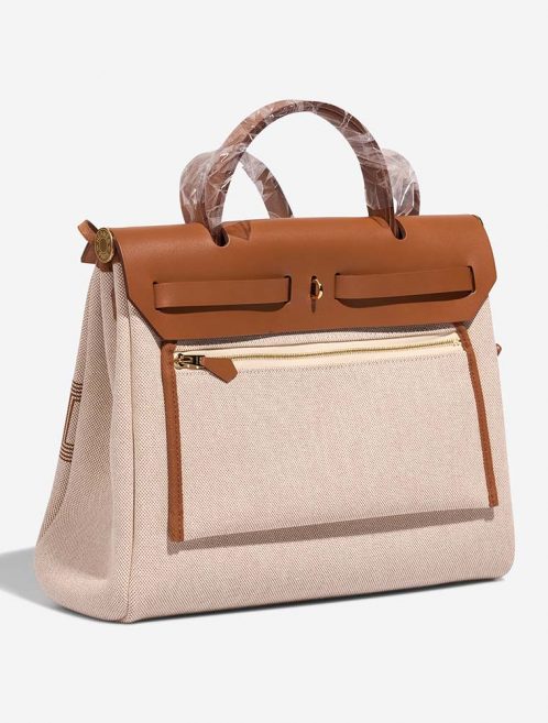 Hermès Herbag 31 Fauve-Ecru-Beige Side Back | Sell your designer bag on Saclab.com