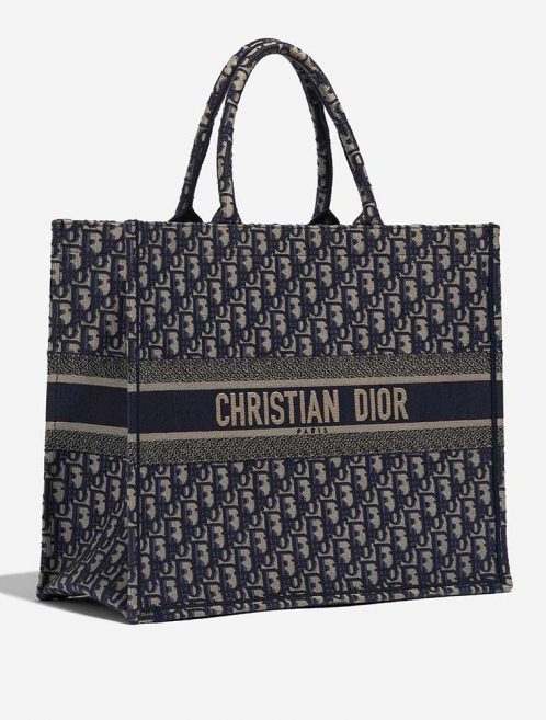 Dior BookTote Large Bleu Side Front  | Sell your designer bag on Saclab.com