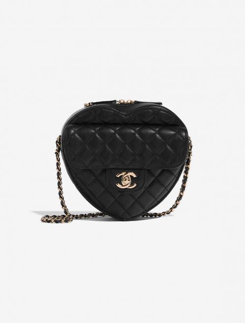 Chanel Timeless Heart Medium Black Front  S | Sell your designer bag on Saclab.com