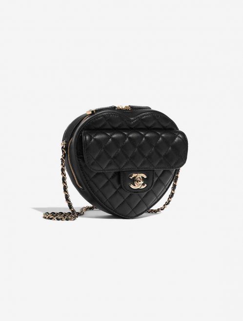 Chanel Timeless Heart Medium Black Side Front  | Sell your designer bag on Saclab.com