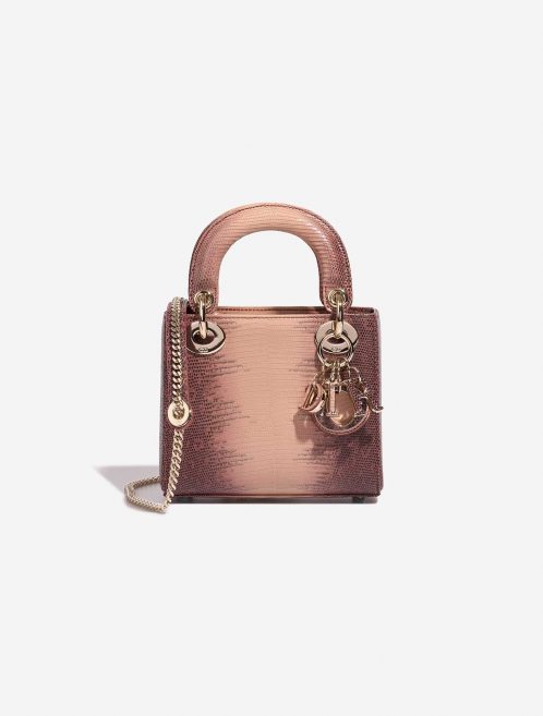 Pre-owned Dior bag Lady Mini Lizard Mauve / Purple Multicolour, Pink, Violet | Sell your designer bag on Saclab.com
