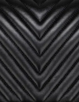 Example of the Chevron stitching on a Timeless Maxi in Lamb Black