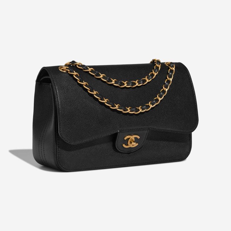 Chanel Timeless Jumbo Black Side Front  | Sell your designer bag on Saclab.com
