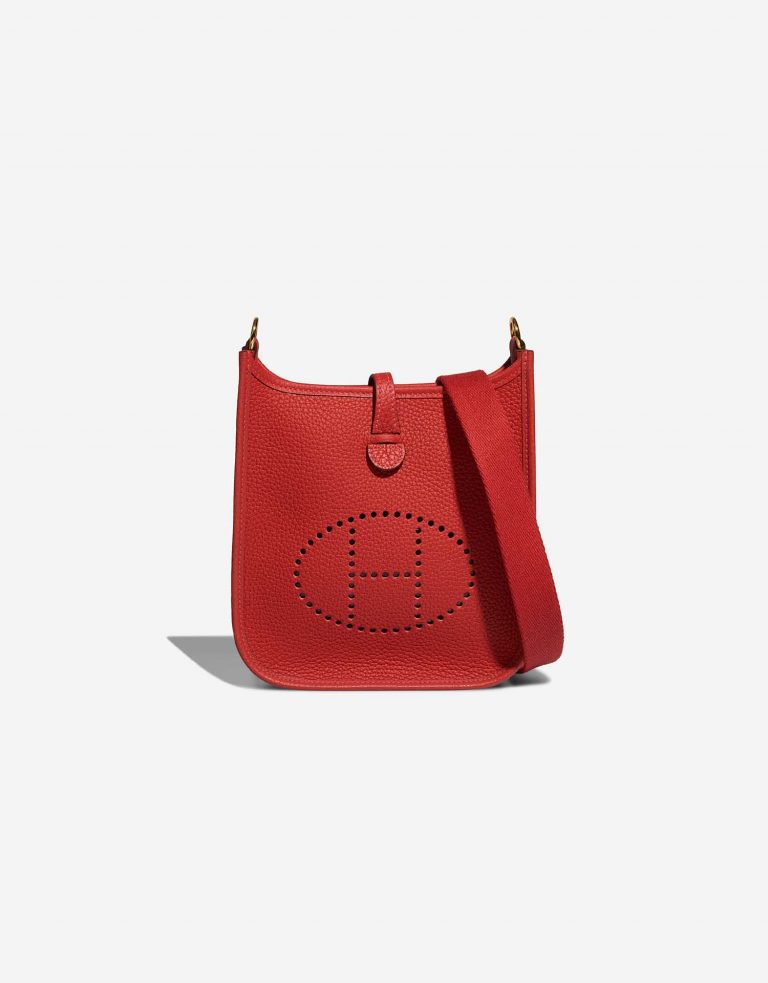 Hermès Evelyne 16 RougeVermillon-RougeVif Front  | Sell your designer bag on Saclab.com