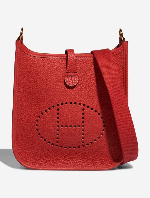 Hermès Evelyne 16 RougeVermillon-RougeVif Front  S | Sell your designer bag on Saclab.com