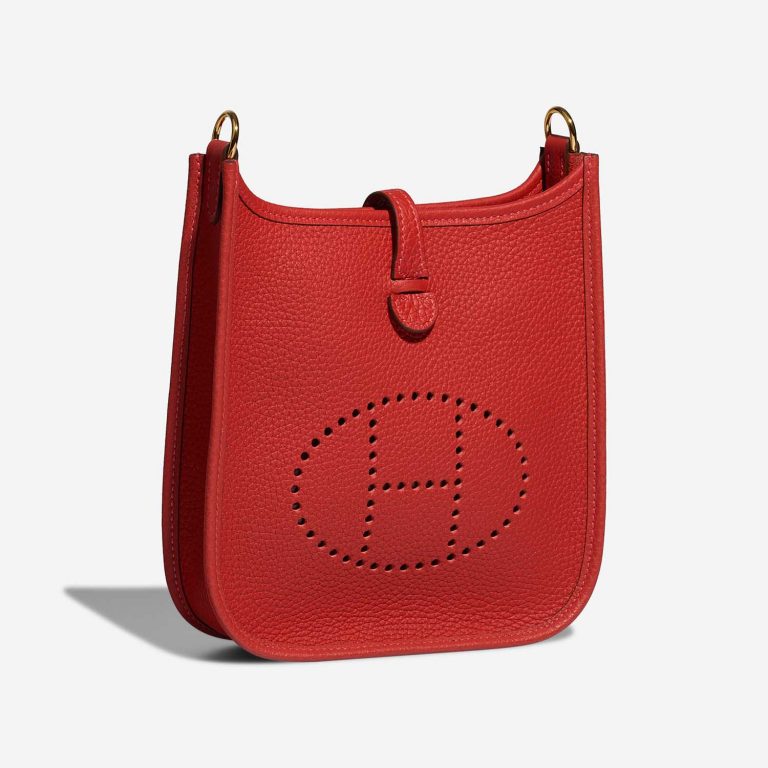Hermès Evelyne 16 RougeVermillon-RougeVif Side Front  | Sell your designer bag on Saclab.com