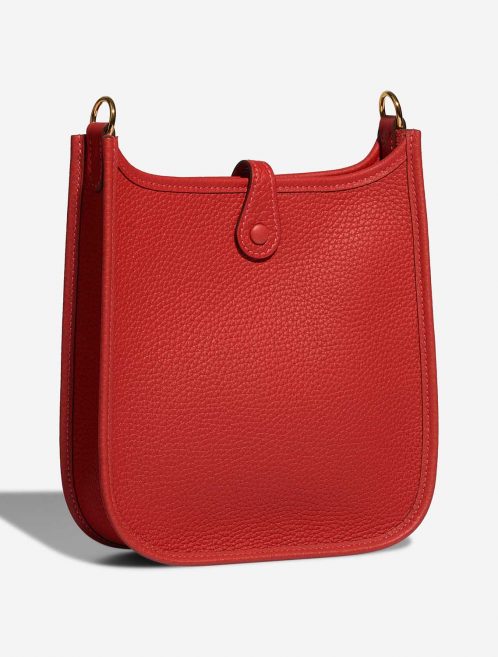 Hermès Evelyne 16 RougeVermillon-RougeVif Side Back | Sell your designer bag on Saclab.com