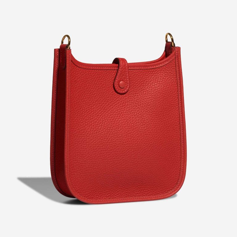 Hermès Evelyne 16 RougeVermillon-RougeVif Side Back | Sell your designer bag on Saclab.com