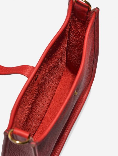 Hermès Evelyne 16 RougeVermillon-RougeVif Inside  | Sell your designer bag on Saclab.com