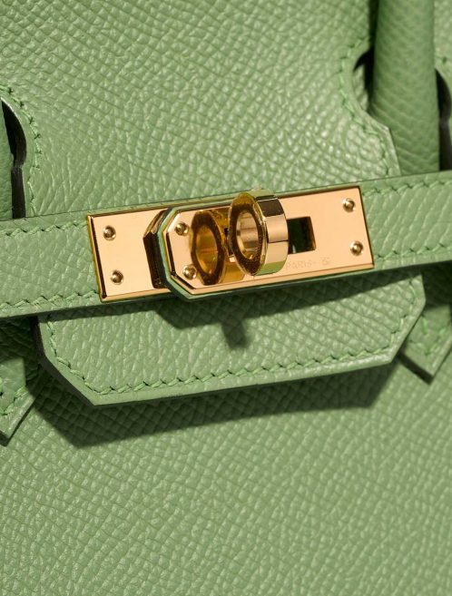 Hermès Birkin 25 VertCriquet Closing System  | Sell your designer bag on Saclab.com