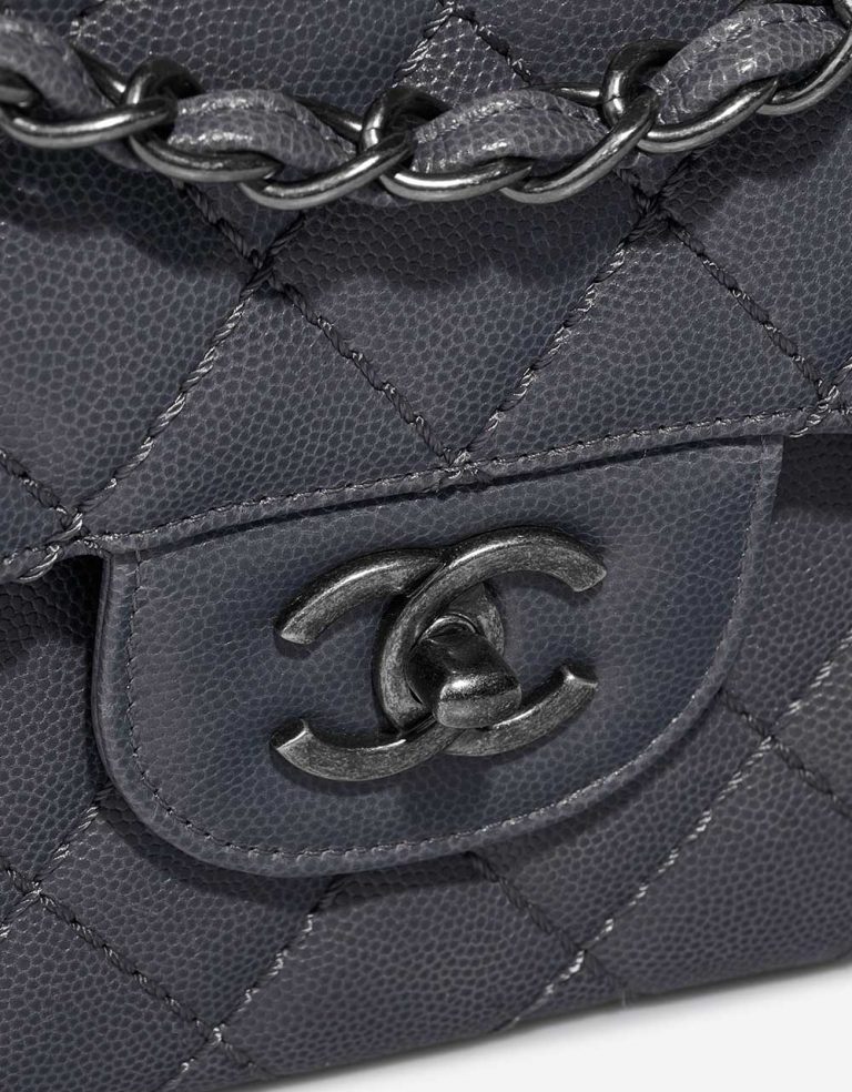 Chanel Timeless Jumbo BluishGrey Closing System  | Sell your designer bag on Saclab.com
