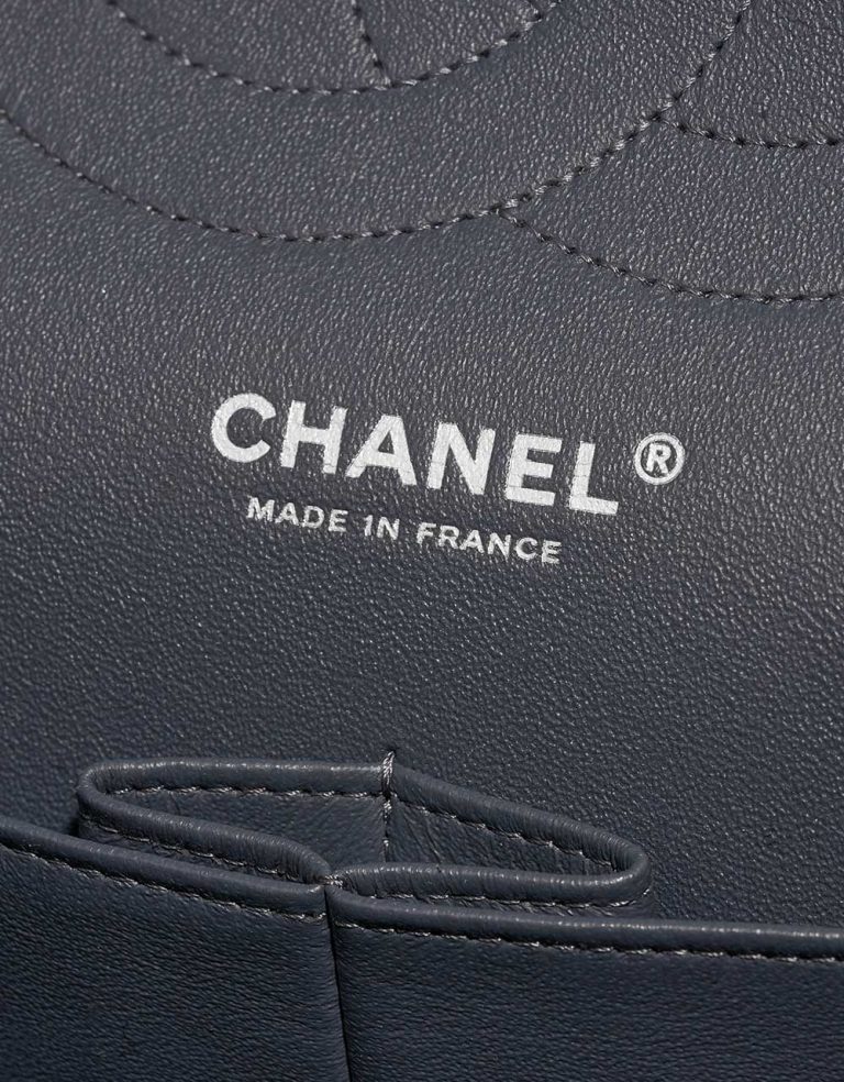 Chanel Timeless Jumbo BluishGrey Logo  | Sell your designer bag on Saclab.com
