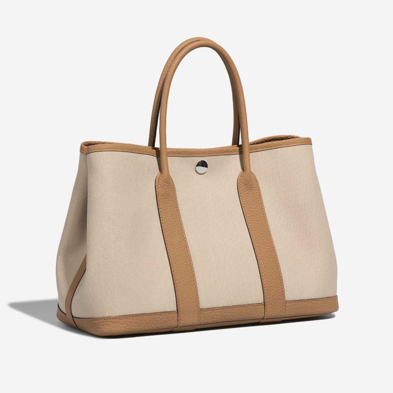 Hermès GardenParty 30 Beton-Biscuit Side Back | Sell your designer bag on Saclab.com