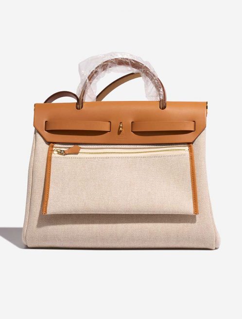 Hermès Herbag 31 OrangeMecano-Ecru-Beige-Naturel Back  | Sell your designer bag on Saclab.com