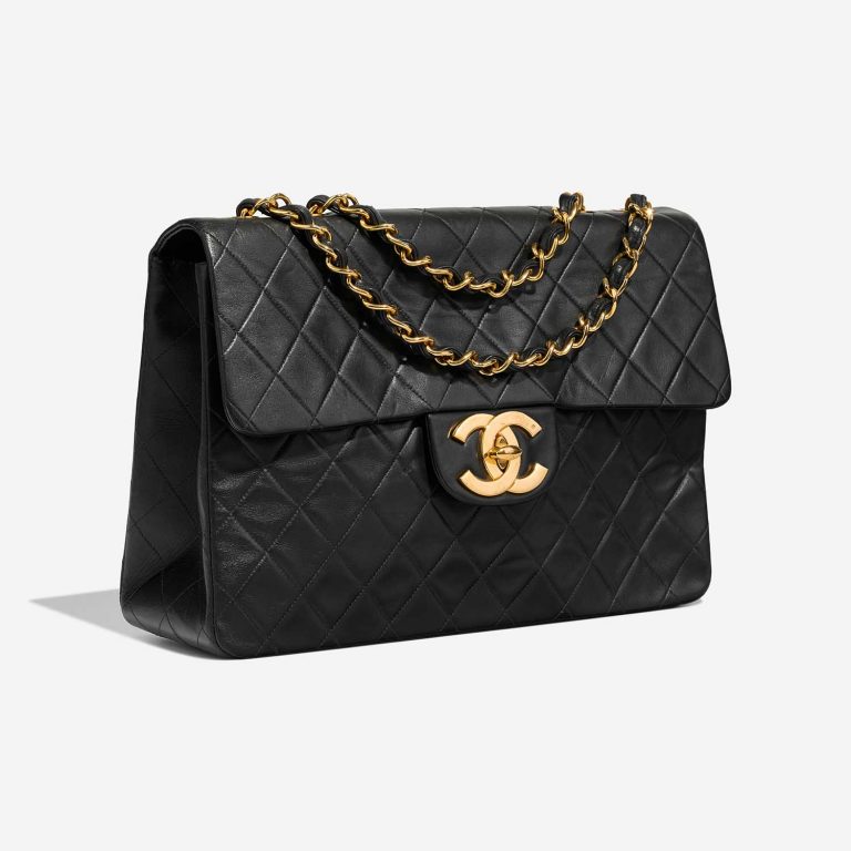 Chanel Timeless Maxi Black Side Front  | Sell your designer bag on Saclab.com