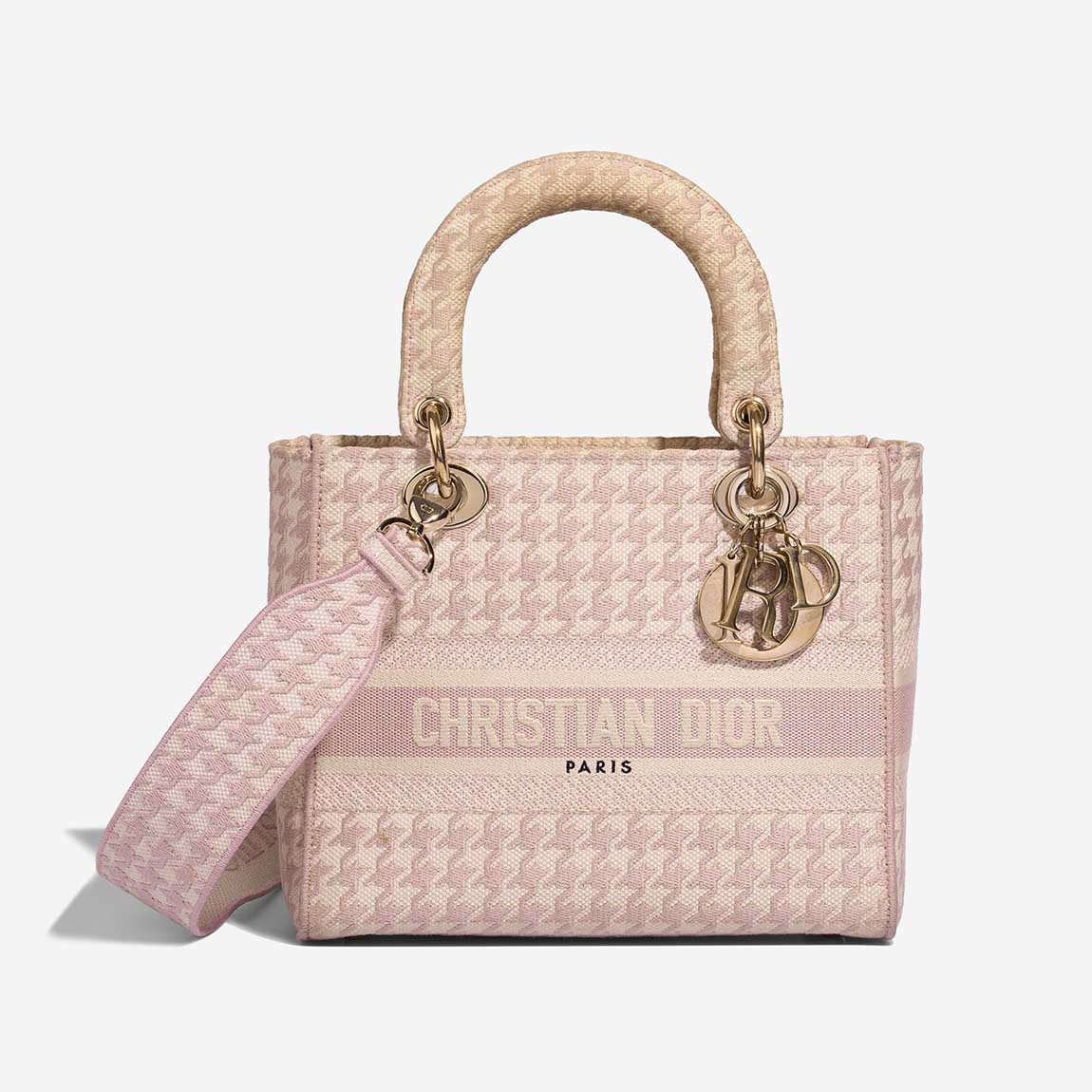 Dior Lady D-Lite Small Canvas Beigerosé | SACLÀB