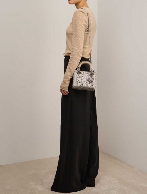 Dior Lady Mini Taupe on Model | Sell your designer bag on Saclab.com