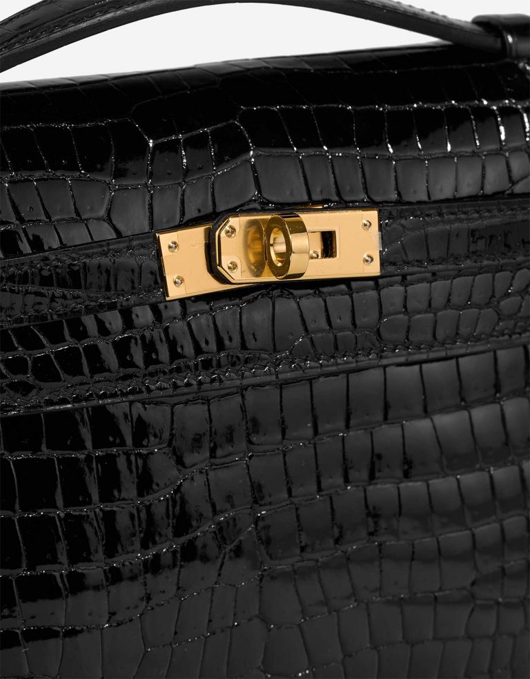Hermès Kelly Pochette Black Closing System  | Sell your designer bag on Saclab.com