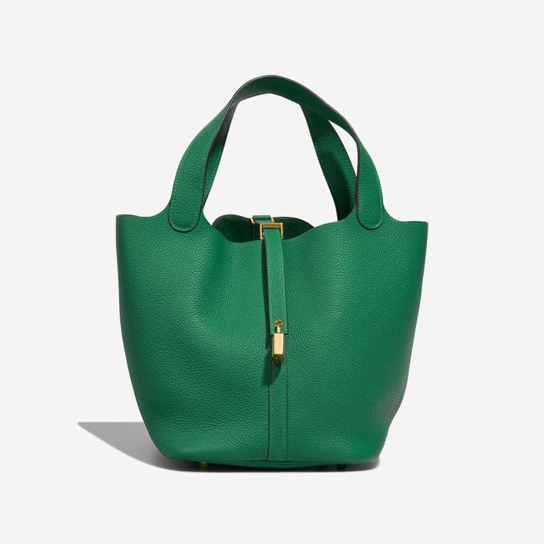 Hermès Picotin 22 Taurillon Clémence Vert Jade Front | Sell your designer bag