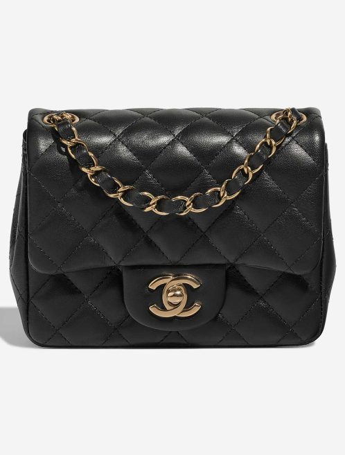 Chanel Timeless Mini Square Lamb Black Front | Sell your designer bag
