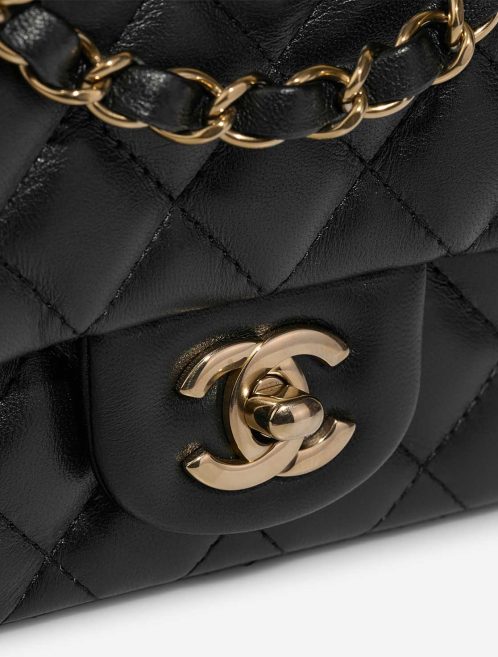 Chanel Timeless Mini Square Lamb Black Closing System | Sell your designer bag