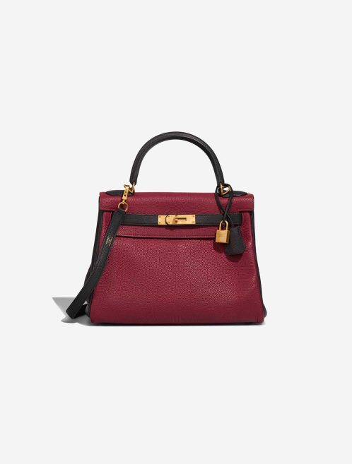 Hermès Kelly HSS 28 Togo Rubis / Black  Front | Sell your designer bag