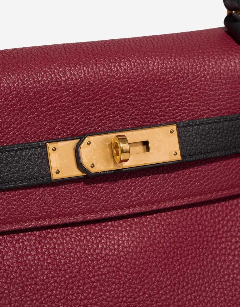 Hermès Kelly HSS 28 Togo Rubis / Black  Closing System | Sell your designer bag