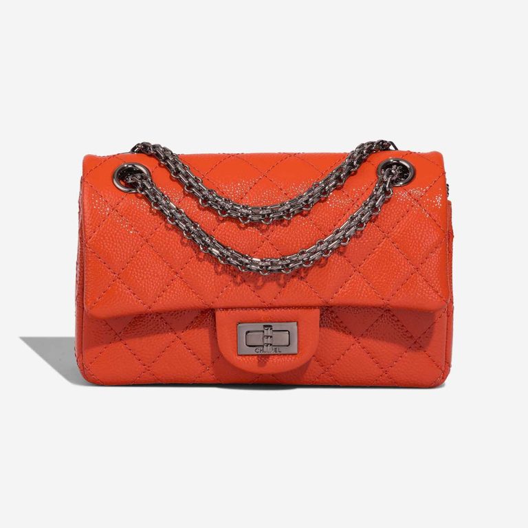 Chanel 2.55 Reissue 224 Patent Orange Front | Sell your designer bag