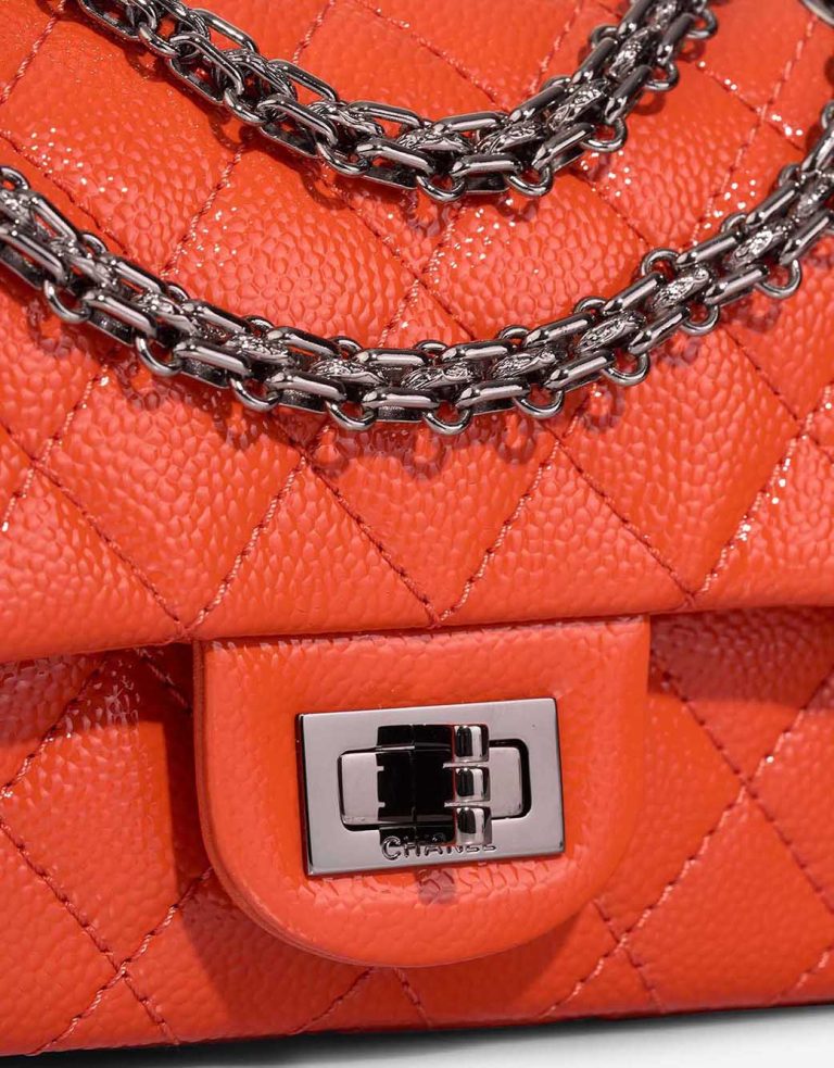 Chanel 2.55 Reissue 224 Patent Orange Closing System | Sell your designer bag