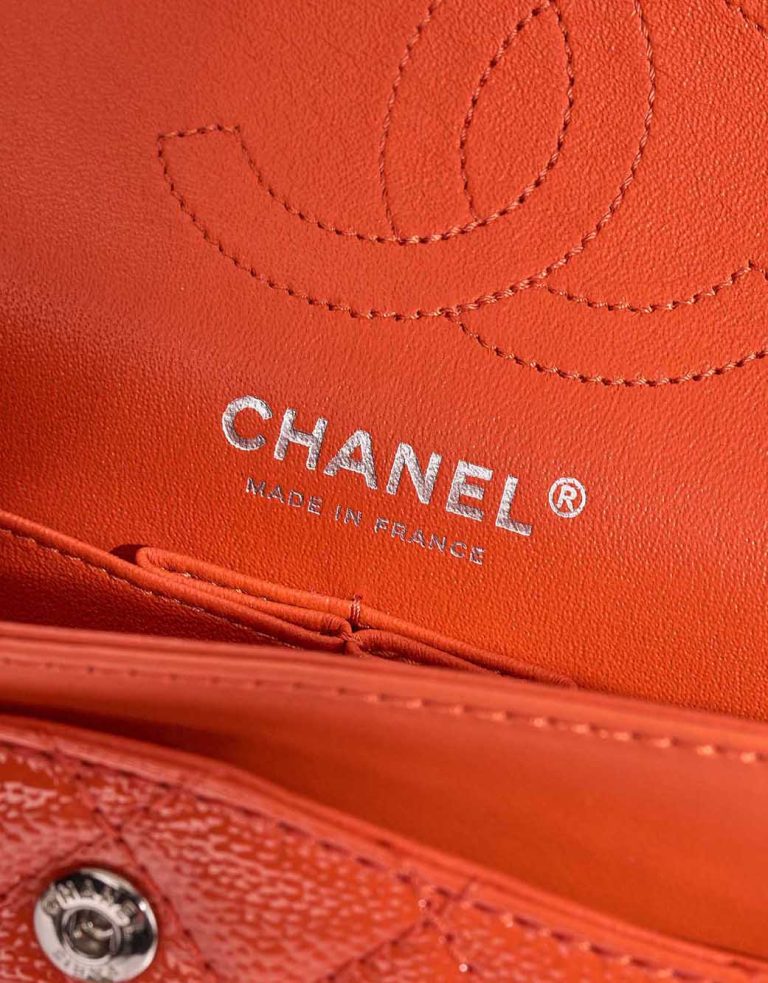 Chanel 2.55 Reissue 224 Patent Orange Logo | Sell your designer bag