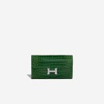 Hermès Constance Long Wallet Alligator Mississippi Vert Cactus Front | Sell your designer bag