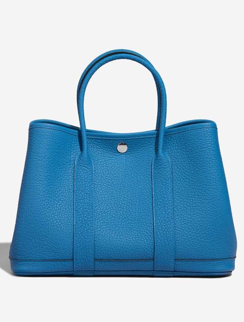 Hermès Garden Party 30 Veau Négonda Bleu Zanzibar  Front | Sell your designer bag