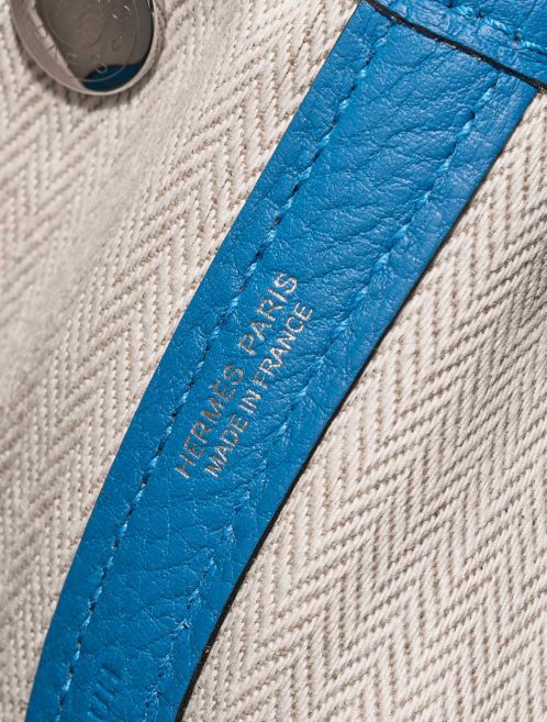 Hermès Garden Party 30 Veau Négonda Bleu Zanzibar  Logo | Sell your designer bag