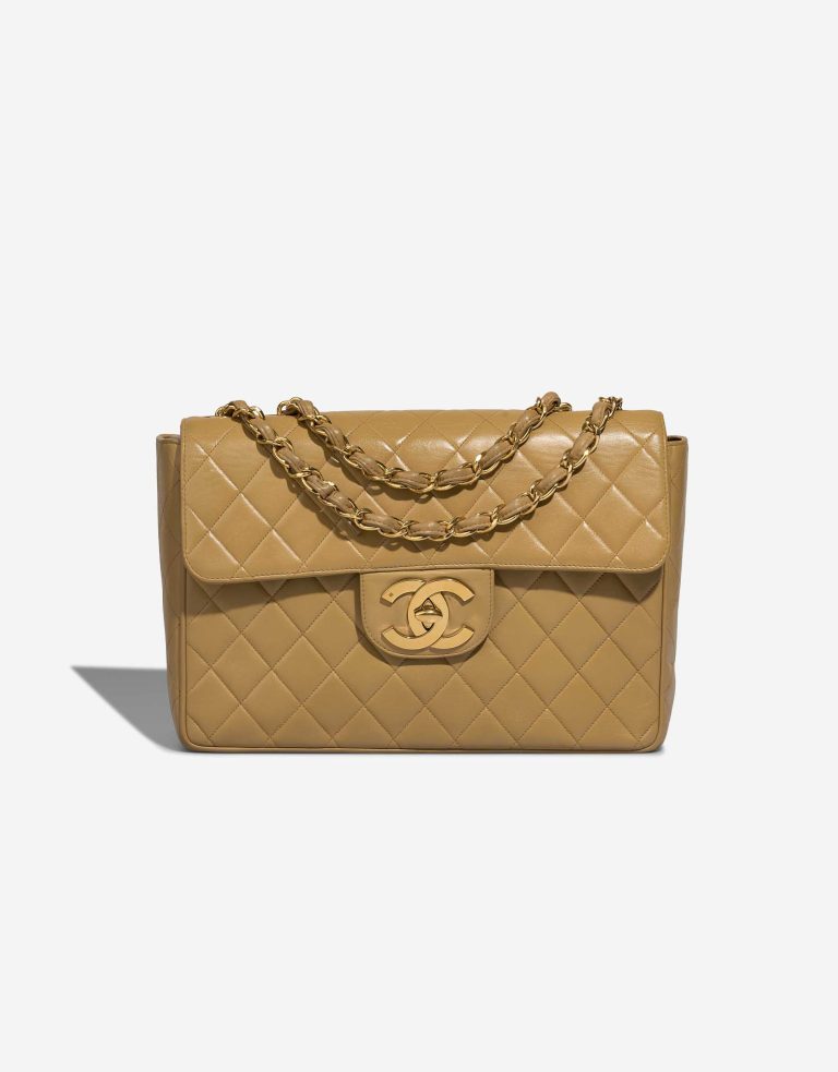 Chanel Timeless Jumbo Lamb Beige Front | Sell your designer bag