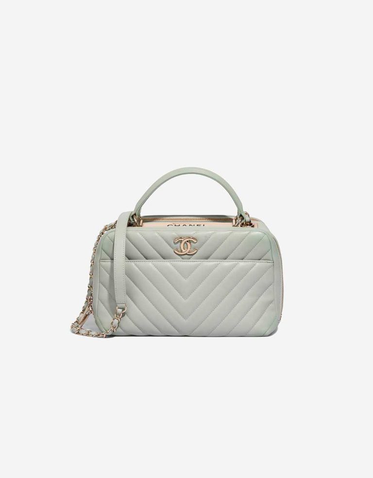 Chanel Trendy CC Vanity Medium Lamb Mint Green Front | Sell your designer bag